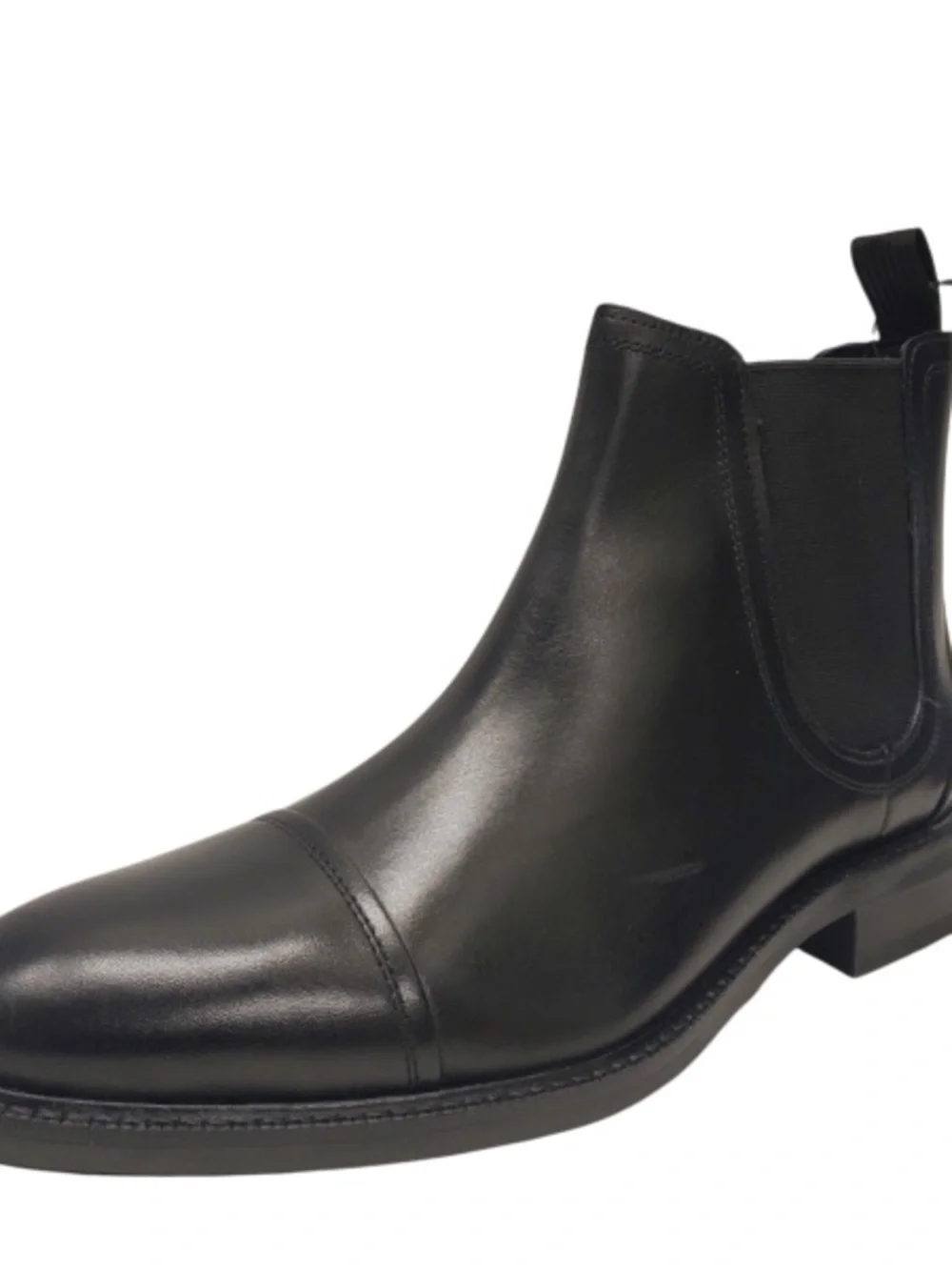 Cole Haan Black Leather Chelsea Boot - Cap Toe Slip-On